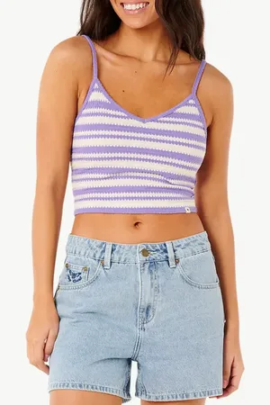 Rip Curl Bobbi Stripe Crop Tank in at Nordstrom, Size Small