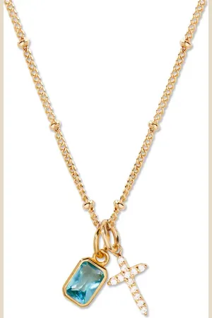 Brook and York Josephine Cross & Birthday Pendant Necklace in at Nordstrom