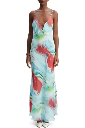 Bardot Suri Plunge Maxi Slipdress in at Nordstrom, Size 6