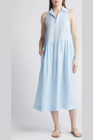 FRANK & EILEEN Daphne Linen Maxi Shirtdress in at Nordstrom, Size X-Small