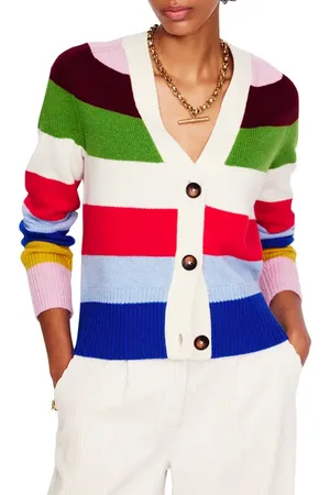 Boden Olivia Stripe Merino Wool Cardigan in at Nordstrom, Size Small