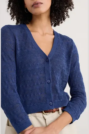 Seasalt Cornwall Sweet Day Pointelle Stitch Organic Cotton Cardigan in at Nordstrom, Size 10 Us