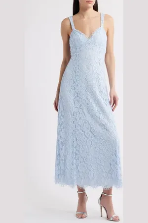 WAYF Elysia Cotton Blend Lace Gown in at Nordstrom, Size Large