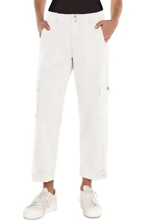 Liverpool Los Angeles Snap Tab Hem Utility Crop Cargo Pants in at Nordstrom, Size 8P