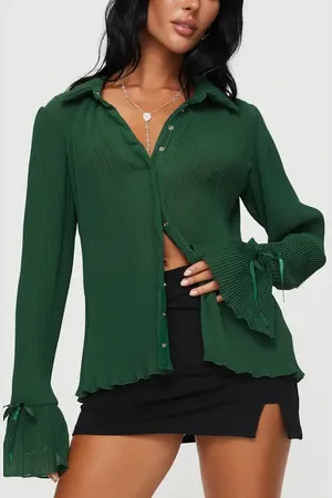 Princess Polly Ravil Button-Up Shirt in at Nordstrom, Size 0