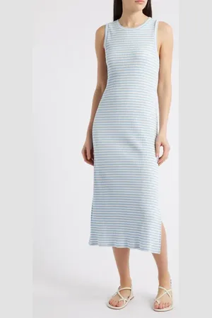 Rails Stripe Rib Midi Tank Dress in at Nordstrom, Size Medium