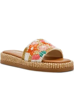 Steve Madden Boardwalk Beaded Slide Sandal in at Nordstrom, Size 6