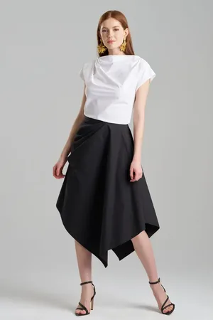 Natori TECH COTTON TAFFETA Asymmetrical Skirt in at Nordstrom, Size 12