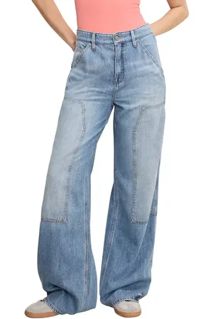 GOOD AMERICAN Good Standard High Waist Straight Leg Carpenter Jeans in at Nordstrom, Size 12