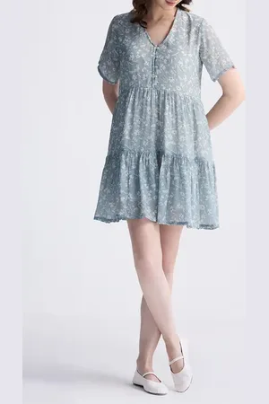 Reistor Floral Short Tiered Dress in at Nordstrom, Size X-Small