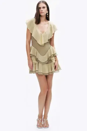 Nocturne Flounce Mini Dress in at Nordstrom, Size Small