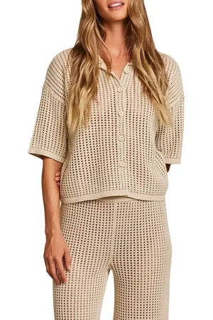 Barefoot Dreams Sun Bleached Cotton Pajama Shirt in at Nordstrom, Size X-Small