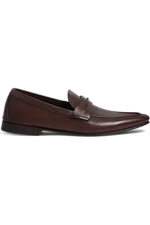 Ermenegildo Zegna Light Brown Natural Grain Leather Loafer in at Nordstrom, Size 11Us