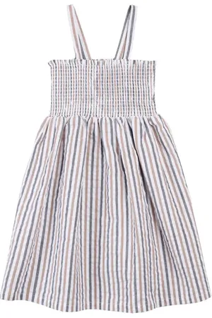 Miles The Label Stripe Organic Cotton Sundress in at Nordstrom, Size 12M