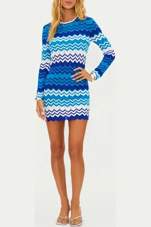 Beach Riot Shea Long Sleeve Cover-Up Dress in at Nordstrom, Size Small