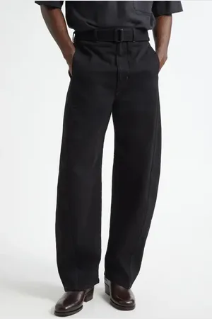 LEMAIRE Twisted Seam Belted Barrel Leg Jeans in at Nordstrom, Size Medium