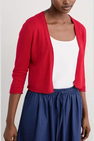 Seasalt Cornwall Vanessa Organic Cotton Open Front Crop Cardigan in at Nordstrom, Size 8 Us