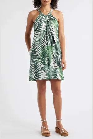 Tommy Bahama Leaf of Luxury Sleeveless Silk Dress in at Nordstrom, Size Medium