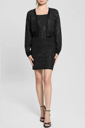 Guess Khloe Rhinestone Sweater Dress in at Nordstrom, Size X-Small