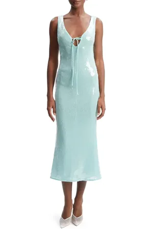 Bardot Isha Sequin Keyhole Cocktail Midi Dress in at Nordstrom, Size 2