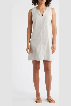 Tommy Bahama Palm-a-Dora Split Neck Bay Shift Dress in at Nordstrom, Size Large