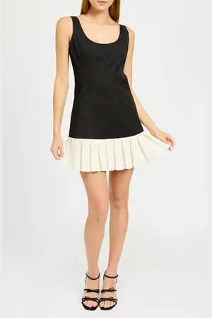 En Saison Clarisse Pleated Minidress in at Nordstrom, Size Small
