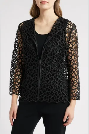 Ming Wang Geometric Cutout Jacket in at Nordstrom, Size Small