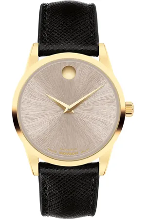 Movado Museum Classic Automatic Leather Strap Watch, 33mm in at Nordstrom