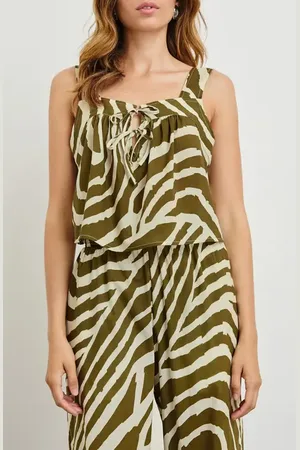 Rails Blythe Zebra Stripe Cotton Crop Tank in at Nordstrom, Size Medium