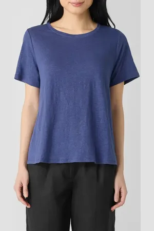 Eileen Fisher Organic Linen Crewneck T-Shirt in at Nordstrom, Size Small