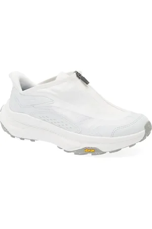 Hoka One One Gender Inclusive Project Transport Zip Sneaker in White /Cosmic Grey at Nordstrom, Size 15 Women