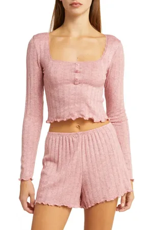 BP. Pointelle Rib Short Pajamas in at Nordstrom, Size Large