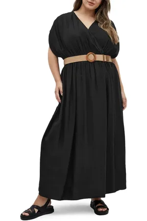 City Chic Aurelia Belted Maxi Dress in at Nordstrom