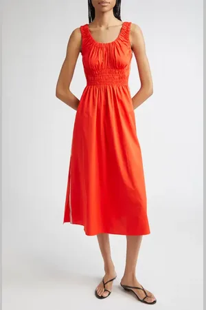 Reiss Anouk Smock Waist Cotton Dress in at Nordstrom, Size 0 Us
