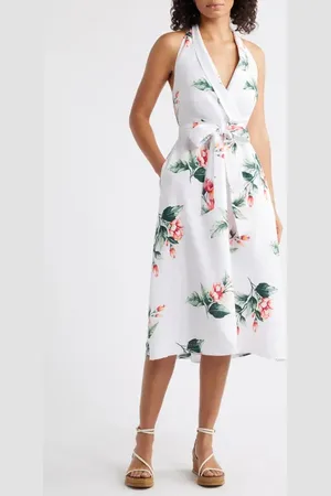 Tommy Bahama Florentina Flourish Halter Midi Dress in at Nordstrom, Size X-Large