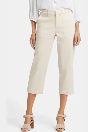 NYDJ Straight Leg Stretch Twill Utility Capri Pants in at Nordstrom, Size 14P