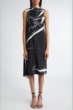 Proenza Schouler Ondine Garment Print Draped Dress in at Nordstrom, Size 4
