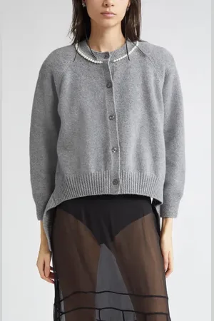 Simone Rocha Open Back Wool Blend Cardigan in at Nordstrom, Size Large