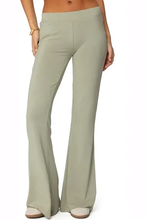 Edikted Flared Logo Graphic Leggings in at Nordstrom, Size X-Small