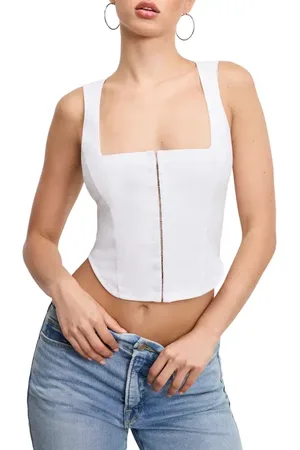 GOOD AMERICAN Dolly Cotton Poplin Bustier in at Nordstrom, Size 5X-Large