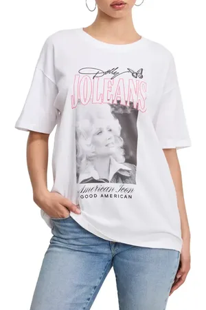 GOOD AMERICAN Dolly Oversized Concert Tee in at Nordstrom, Size Medium
