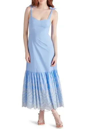 Steve Madden Rosalia Embroidered Cotton Maxi Sundress in at Nordstrom, Size Small