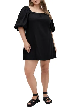 City Chic Chrissy Balloon Sleeve Minidress in at Nordstrom, Size Xs