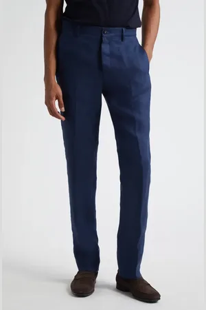 MASSIMO ALBA Mauko Linen Dress Pants in at Nordstrom, Size 36 Us