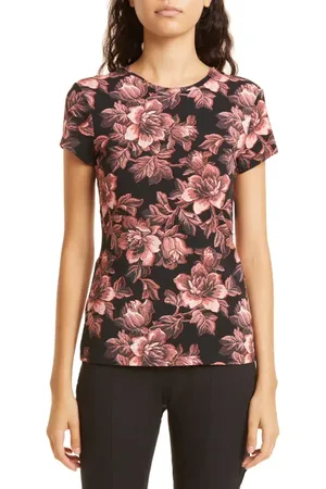 Ted Baker Clari Floral Stretch Cotton T-Shirt in at Nordstrom, Size 2