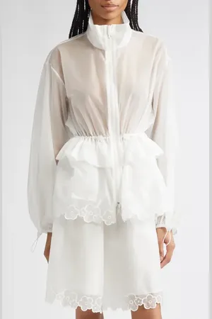 Cecilie Bahnsen Arlo Floral Embroidered Peplum Jacket in at Nordstrom, Size 8 Us