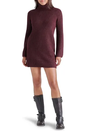 Steve Madden Abbie Long Sleeve Sweater Minidress in at Nordstrom, Size Medium