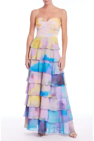 Badgley Mischka Pleated Cutout Gown in at Nordstrom, Size 2