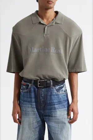 MARTINE ROSE Padded Cotton Piqu?? Polo in at Nordstrom, Size Medium