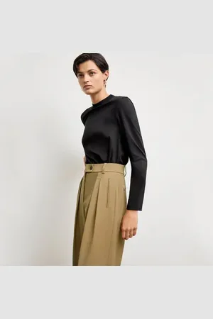M.M.LaFleur Raquel Long-Sleeve Tee - Organic Pima Cotton in at Nordstrom, Size Large